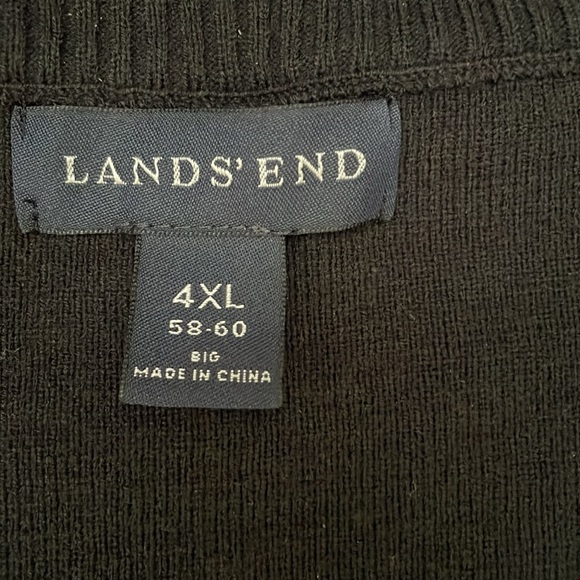 Lands end zip front sweater 4xl 58-60 - Picture 2 of 4